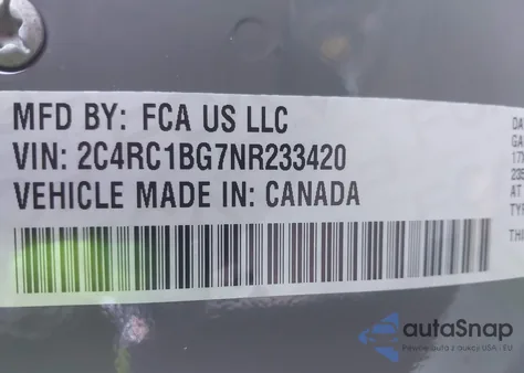 2022 Chrysler Pacifica Touring L from USA, damaged, VIN 2C4RC1BG7NR233420
